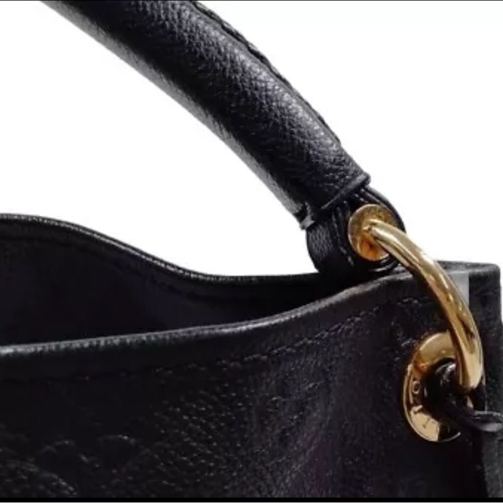 Auth Louis Vuitton Artsy Shoulder Bag MM Deep Navy Blue Leather Boho Monogram - Picture 12 of 16